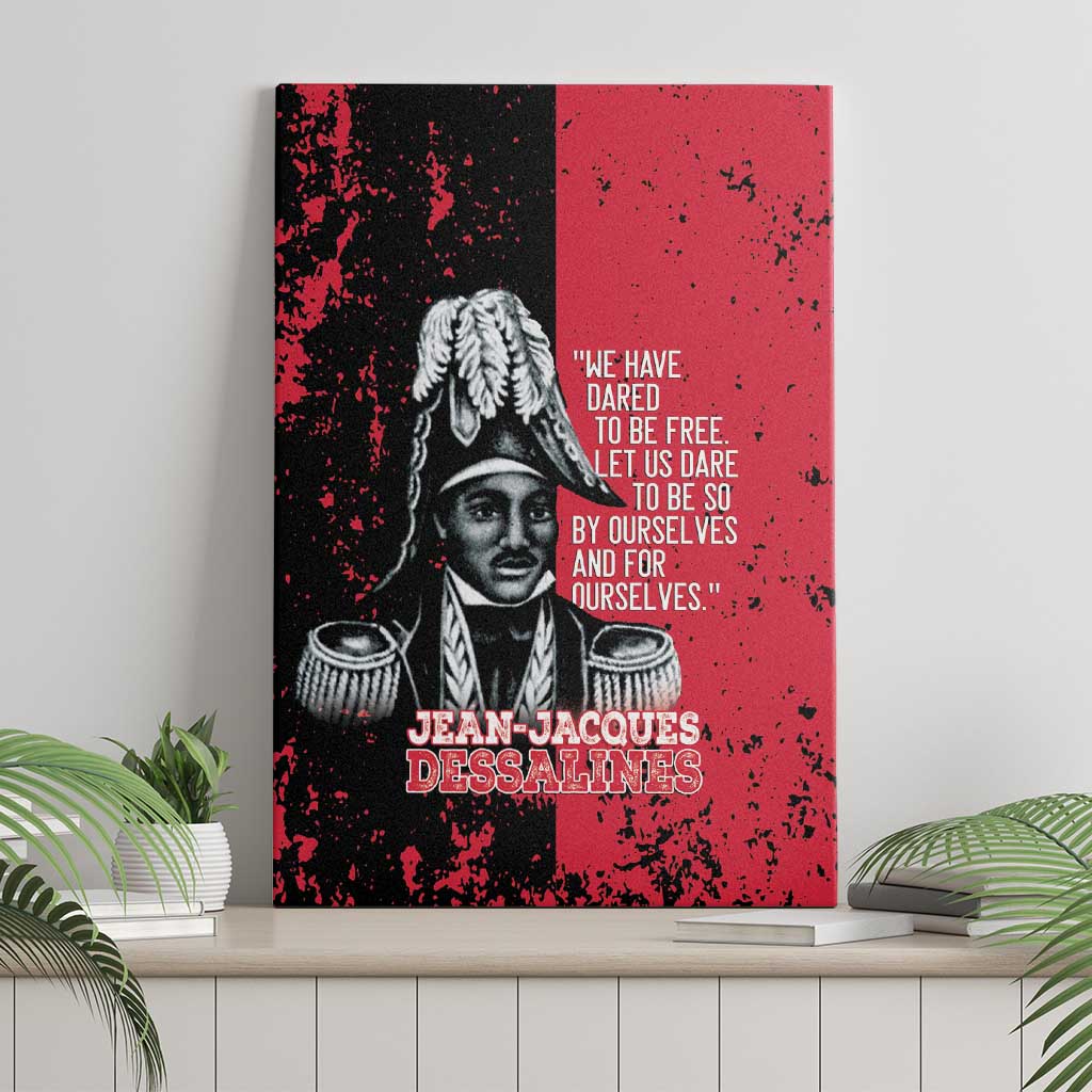 Jean-Jacques Dessalines Afro Haiti Canvas Wall Art Emperor Of First Empire Grunge Style - Wonder Print Shop