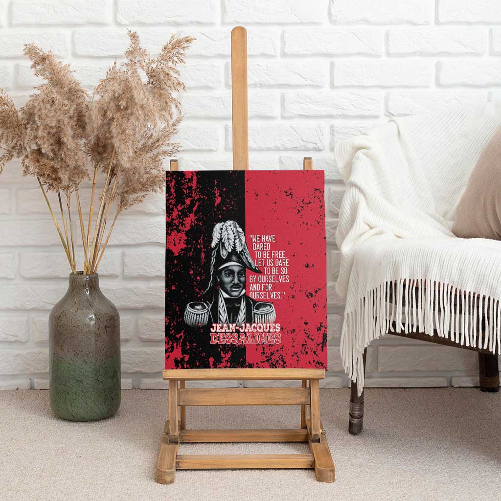 Jean-Jacques Dessalines Afro Haiti Canvas Wall Art Emperor Of First Empire Grunge Style - Wonder Print Shop