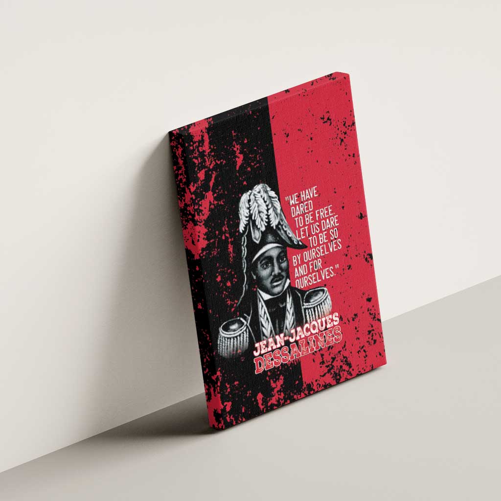Jean-Jacques Dessalines Afro Haiti Canvas Wall Art Emperor Of First Empire Grunge Style - Wonder Print Shop