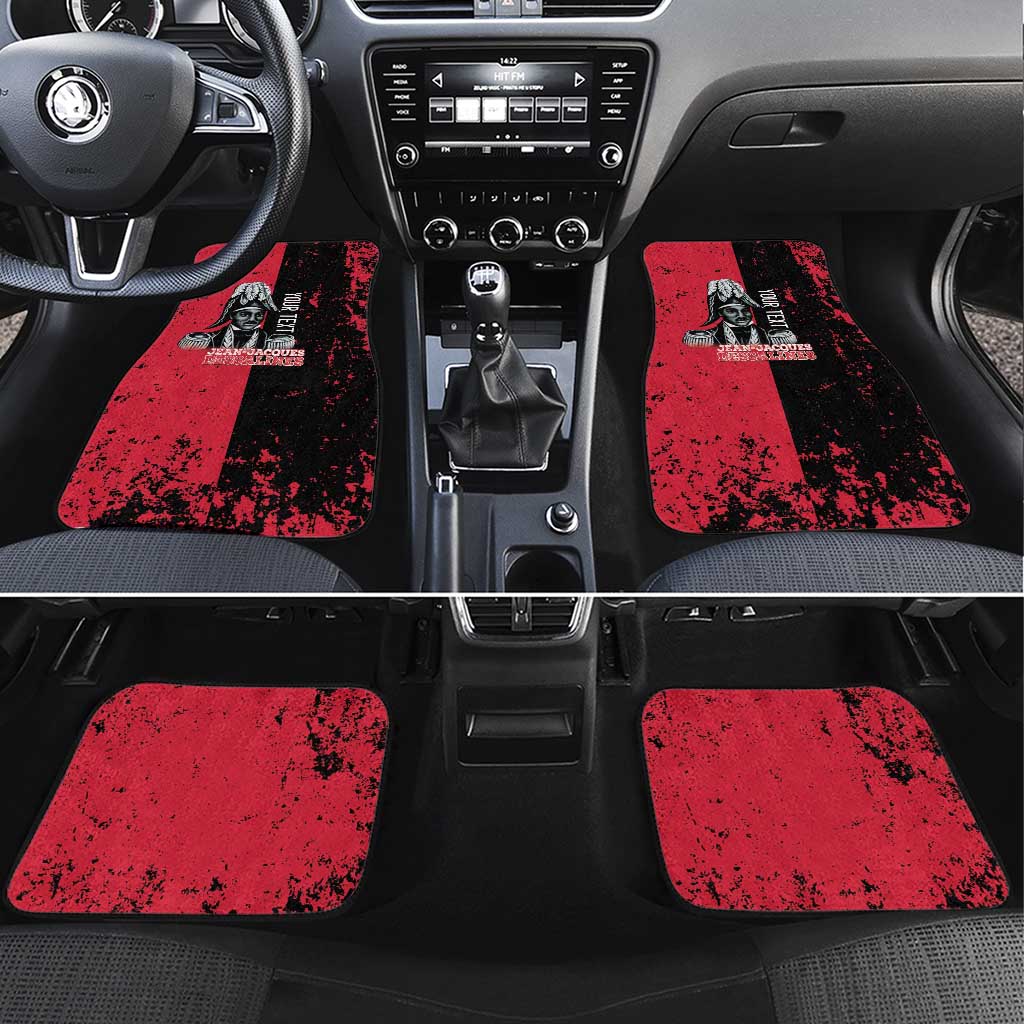 Personalized Jean-Jacques Dessalines Afro Haiti Car Mats Emperor Of First Empire Grunge Style - Wonder Print Shop