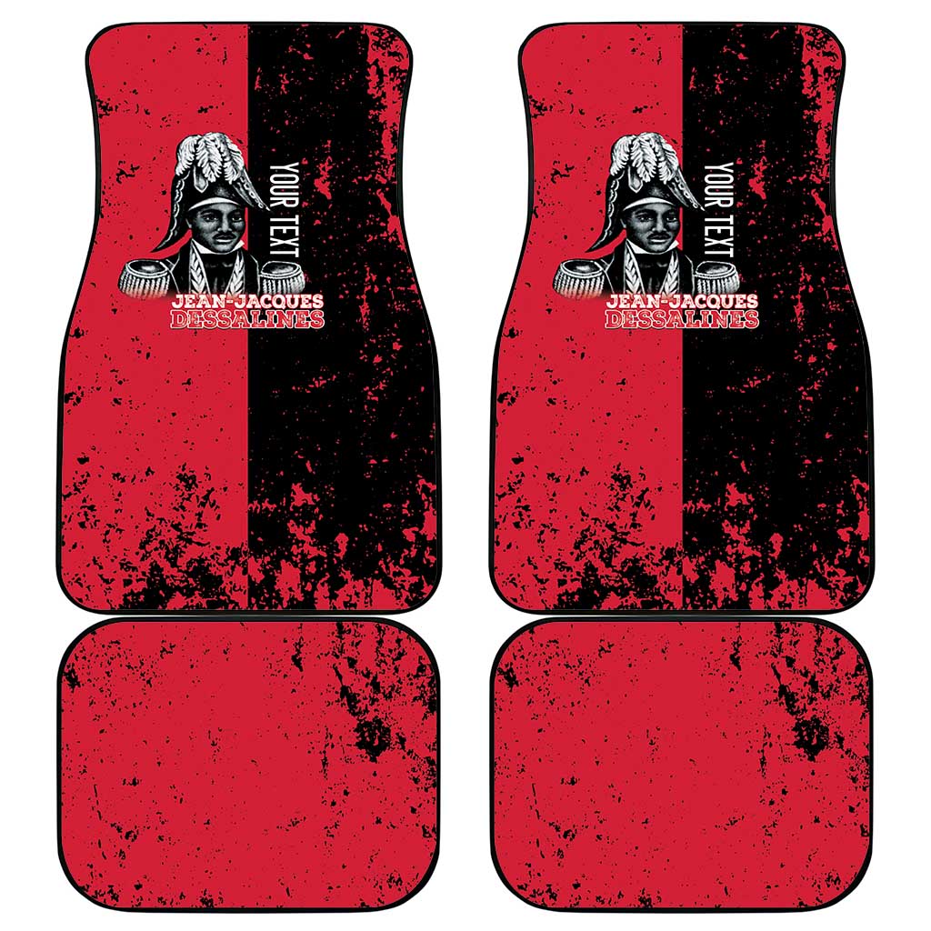 Personalized Jean-Jacques Dessalines Afro Haiti Car Mats Emperor Of First Empire Grunge Style - Wonder Print Shop