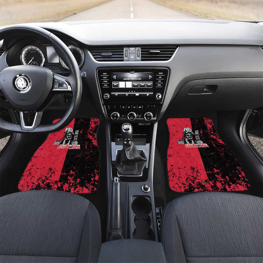 Personalized Jean-Jacques Dessalines Afro Haiti Car Mats Emperor Of First Empire Grunge Style - Wonder Print Shop