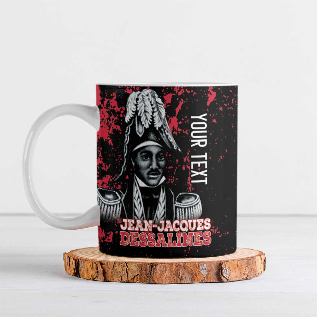 Personalized Jean-Jacques Dessalines Afro Haiti Ceramic Mug Emperor Of First Empire Grunge Style - Wonder Print Shop