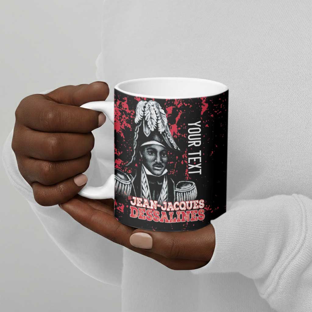 Personalized Jean-Jacques Dessalines Afro Haiti Ceramic Mug Emperor Of First Empire Grunge Style - Wonder Print Shop
