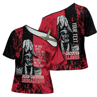 Personalized Jean-Jacques Dessalines Afro Haiti Cross Shoulder Shirt Emperor Of First Empire Grunge Style - Wonder Print Shop