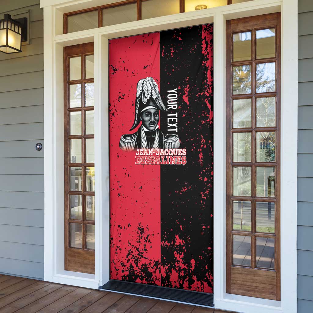 Personalized Jean-Jacques Dessalines Afro Haiti Door Cover Emperor Of First Empire Grunge Style - Wonder Print Shop