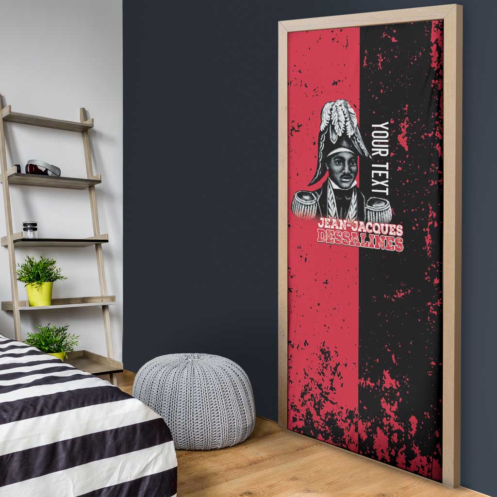 Personalized Jean-Jacques Dessalines Afro Haiti Door Cover Emperor Of First Empire Grunge Style - Wonder Print Shop