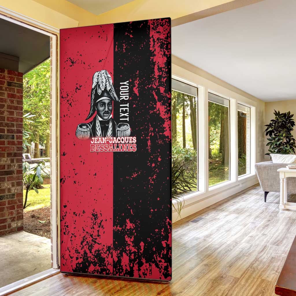 Personalized Jean-Jacques Dessalines Afro Haiti Door Cover Emperor Of First Empire Grunge Style - Wonder Print Shop