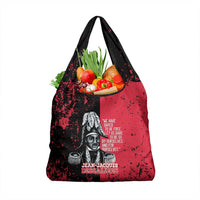 Jean-Jacques Dessalines Afro Haiti Grocery Bag Emperor Of First Empire Grunge Style - Wonder Print Shop
