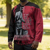 Personalized Jean-Jacques Dessalines Afro Haiti Hockey Jersey Emperor Of First Empire Grunge Style - Wonder Print Shop
