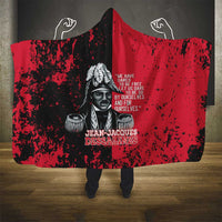 Jean-Jacques Dessalines Afro Haiti Hooded Blanket Emperor Of First Empire Grunge Style - Wonder Print Shop
