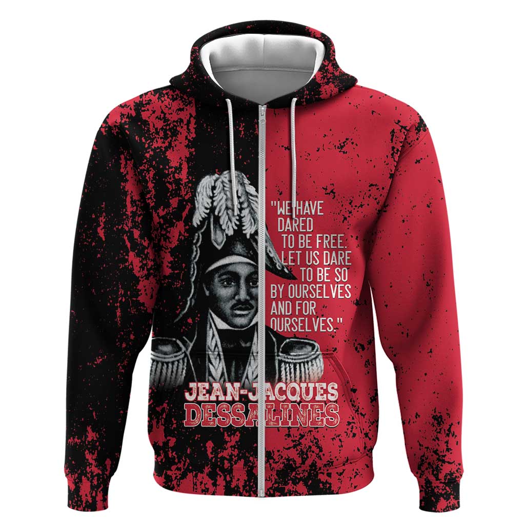 Personalized Jean-Jacques Dessalines Afro Haiti Hoodie Emperor Of First Empire Grunge Style - Wonder Print Shop
