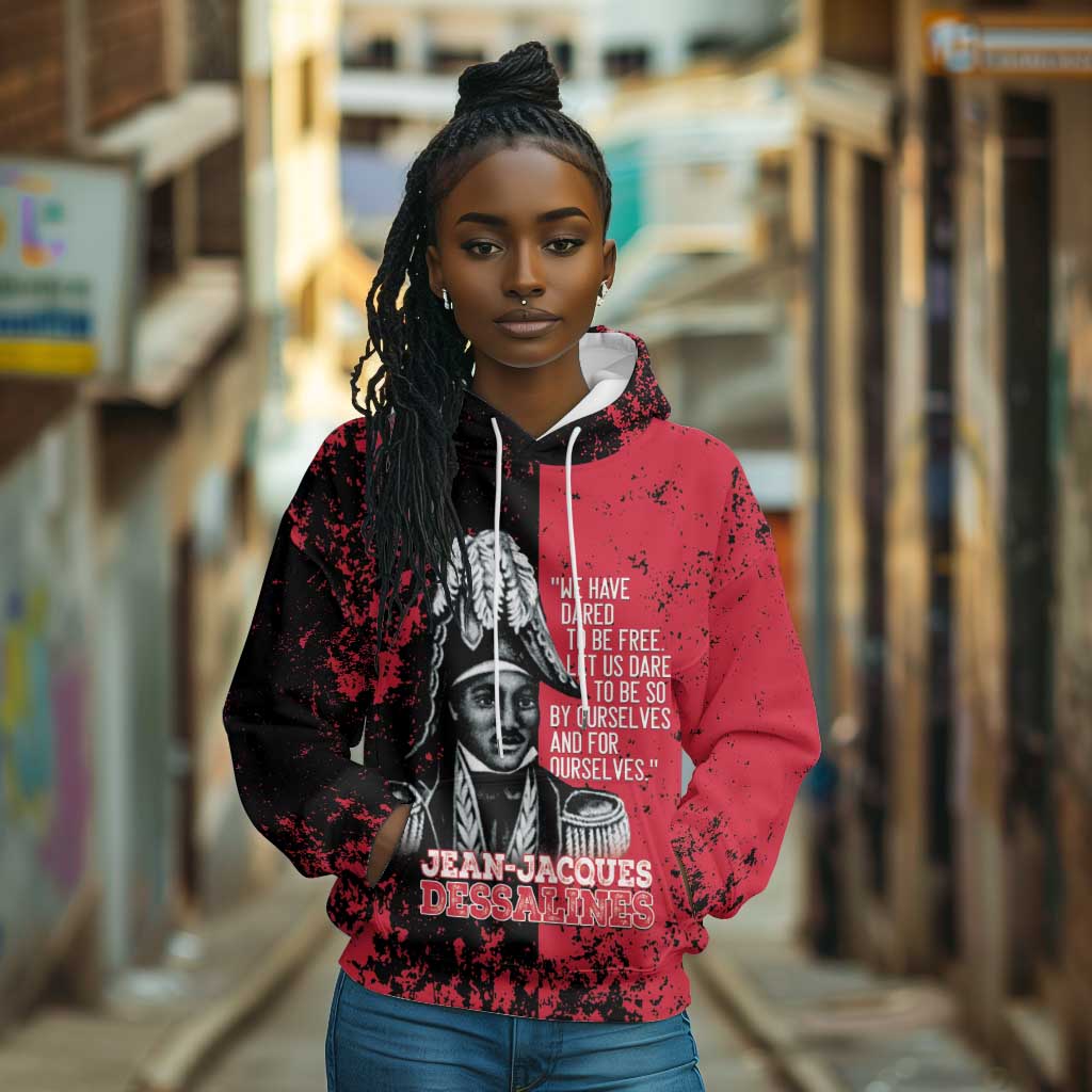 Personalized Jean-Jacques Dessalines Afro Haiti Hoodie Emperor Of First Empire Grunge Style - Wonder Print Shop