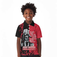 Personalized Jean-Jacques Dessalines Afro Haiti Kid Polo Shirt Emperor Of First Empire Grunge Style LT14