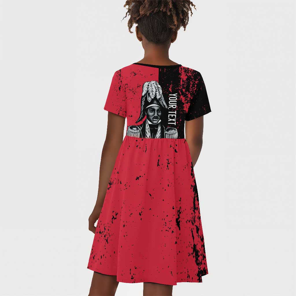 Personalized Jean-Jacques Dessalines Afro Haiti Kid Short Sleeve Dress Emperor Of First Empire Grunge Style LT14