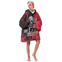 Personalized Jean-Jacques Dessalines Afro Haiti Kid Wearable Blanket Hoodie Emperor Of First Empire Grunge Style - Wonder Print Shop