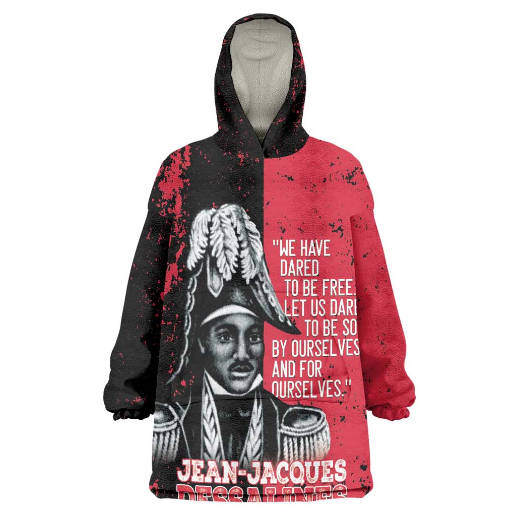Personalized Jean-Jacques Dessalines Afro Haiti Kid Wearable Blanket Hoodie Emperor Of First Empire Grunge Style - Wonder Print Shop