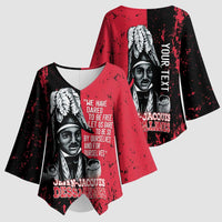 Personalized Jean-Jacques Dessalines Afro Haiti Kimono Sleeve Blouse Emperor Of First Empire Grunge Style - Wonder Print Shop