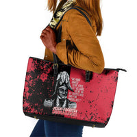 Jean-Jacques Dessalines Afro Haiti Leather Tote Bag Emperor Of First Empire Grunge Style - Wonder Print Shop