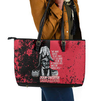Jean-Jacques Dessalines Afro Haiti Leather Tote Bag Emperor Of First Empire Grunge Style - Wonder Print Shop