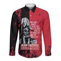Personalized Jean-Jacques Dessalines Afro Haiti Long Sleeve Button Shirt Emperor Of First Empire Grunge Style - Wonder Print Shop
