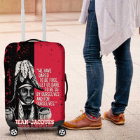 Jean-Jacques Dessalines Afro Haiti Luggage Cover Emperor Of First Empire Grunge Style - Wonder Print Shop