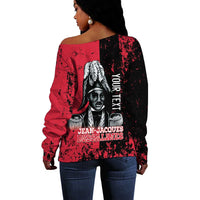 Personalized Jean-Jacques Dessalines Afro Haiti Off Shoulder Sweater Emperor Of First Empire Grunge Style - Wonder Print Shop