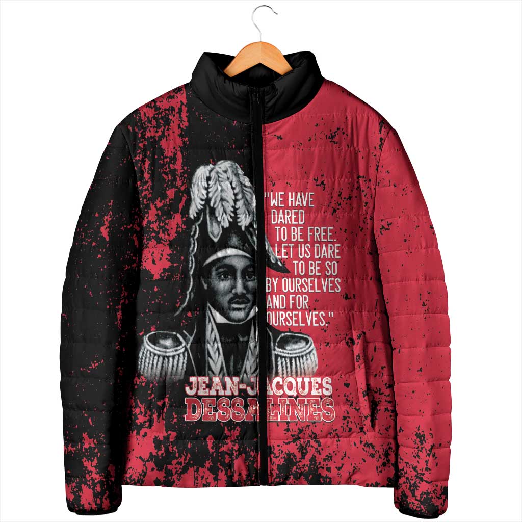 Personalized Jean-Jacques Dessalines Afro Haiti Padded Jacket Emperor Of First Empire Grunge Style - Wonder Print Shop