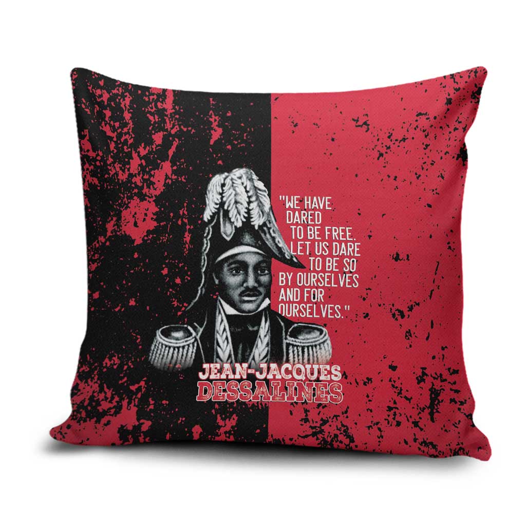 Jean-Jacques Dessalines Afro Haiti Pillow Cover Emperor Of First Empire Grunge Style - Wonder Print Shop