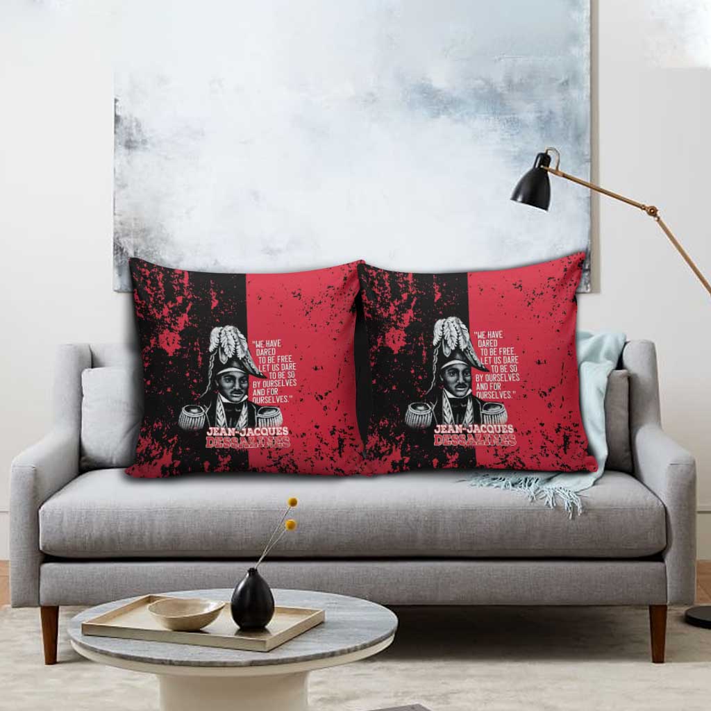 Jean-Jacques Dessalines Afro Haiti Pillow Cover Emperor Of First Empire Grunge Style - Wonder Print Shop