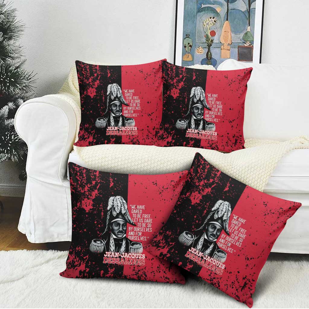 Jean-Jacques Dessalines Afro Haiti Pillow Cover Emperor Of First Empire Grunge Style - Wonder Print Shop