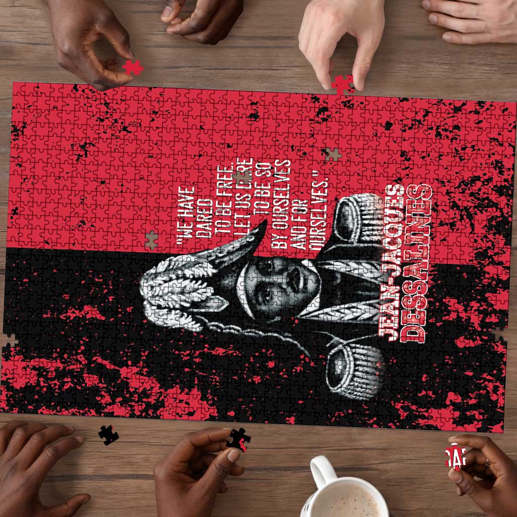 Jean-Jacques Dessalines Afro Haiti Puzzle Emperor Of First Empire Grunge Style - Wonder Print Shop