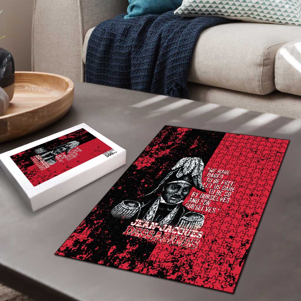 Jean-Jacques Dessalines Afro Haiti Puzzle Emperor Of First Empire Grunge Style - Wonder Print Shop