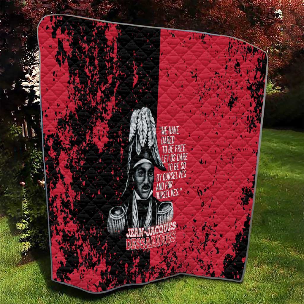 Jean-Jacques Dessalines Afro Haiti Quilt Emperor Of First Empire Grunge Style - Wonder Print Shop