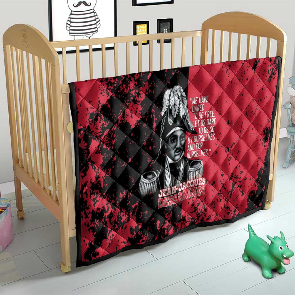 Jean-Jacques Dessalines Afro Haiti Quilt Emperor Of First Empire Grunge Style - Wonder Print Shop