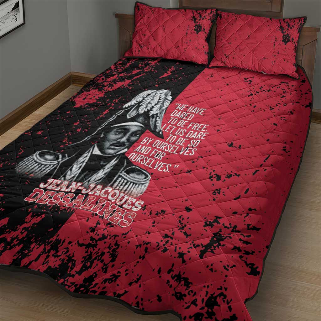 Jean-Jacques Dessalines Afro Haiti Quilt Bed Set Emperor Of First Empire Grunge Style - Wonder Print Shop
