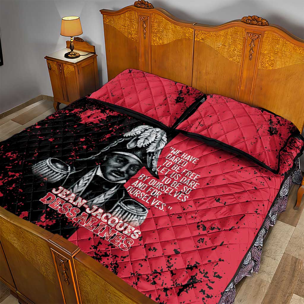 Jean-Jacques Dessalines Afro Haiti Quilt Bed Set Emperor Of First Empire Grunge Style - Wonder Print Shop