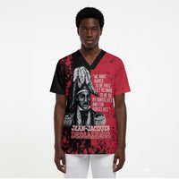Personalized Jean-Jacques Dessalines Afro Haiti Scrub Top Emperor Of First Empire Grunge Style - Wonder Print Shop