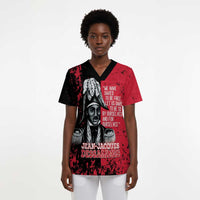 Personalized Jean-Jacques Dessalines Afro Haiti Scrub Top Emperor Of First Empire Grunge Style - Wonder Print Shop