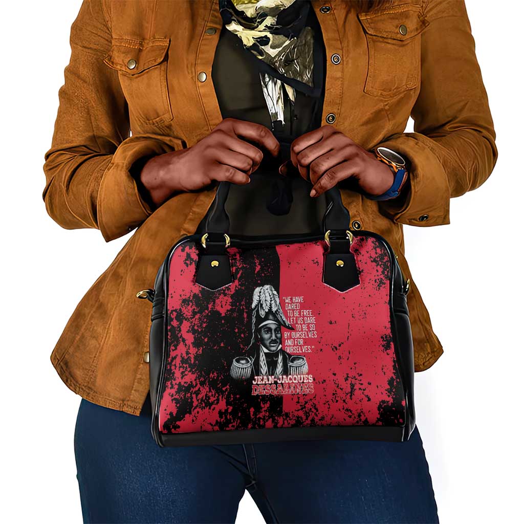 Jean-Jacques Dessalines Afro Haiti Shoulder Handbag Emperor Of First Empire Grunge Style - Wonder Print Shop