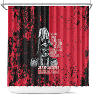 Jean-Jacques Dessalines Afro Haiti Shower Curtain Emperor Of First Empire Grunge Style - Wonder Print Shop