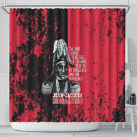 Jean-Jacques Dessalines Afro Haiti Shower Curtain Emperor Of First Empire Grunge Style - Wonder Print Shop