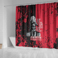 Jean-Jacques Dessalines Afro Haiti Shower Curtain Emperor Of First Empire Grunge Style - Wonder Print Shop
