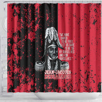 Jean-Jacques Dessalines Afro Haiti Shower Curtain Emperor Of First Empire Grunge Style - Wonder Print Shop