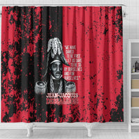 Jean-Jacques Dessalines Afro Haiti Shower Curtain Emperor Of First Empire Grunge Style - Wonder Print Shop