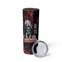 Personalized Jean-Jacques Dessalines Afro Haiti Skinny Tumbler Emperor Of First Empire Grunge Style - Wonder Print Shop