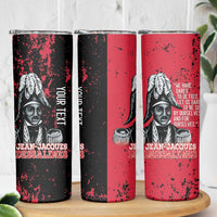 Personalized Jean-Jacques Dessalines Afro Haiti Skinny Tumbler Emperor Of First Empire Grunge Style - Wonder Print Shop