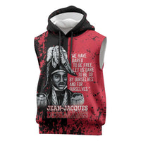 Personalized Jean-Jacques Dessalines Afro Haiti Sleeveless Hoodie Emperor Of First Empire Grunge Style - Wonder Print Shop