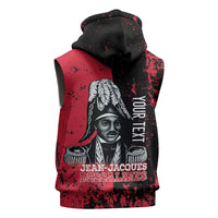 Personalized Jean-Jacques Dessalines Afro Haiti Sleeveless Hoodie Emperor Of First Empire Grunge Style - Wonder Print Shop
