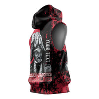 Personalized Jean-Jacques Dessalines Afro Haiti Sleeveless Hoodie Emperor Of First Empire Grunge Style - Wonder Print Shop